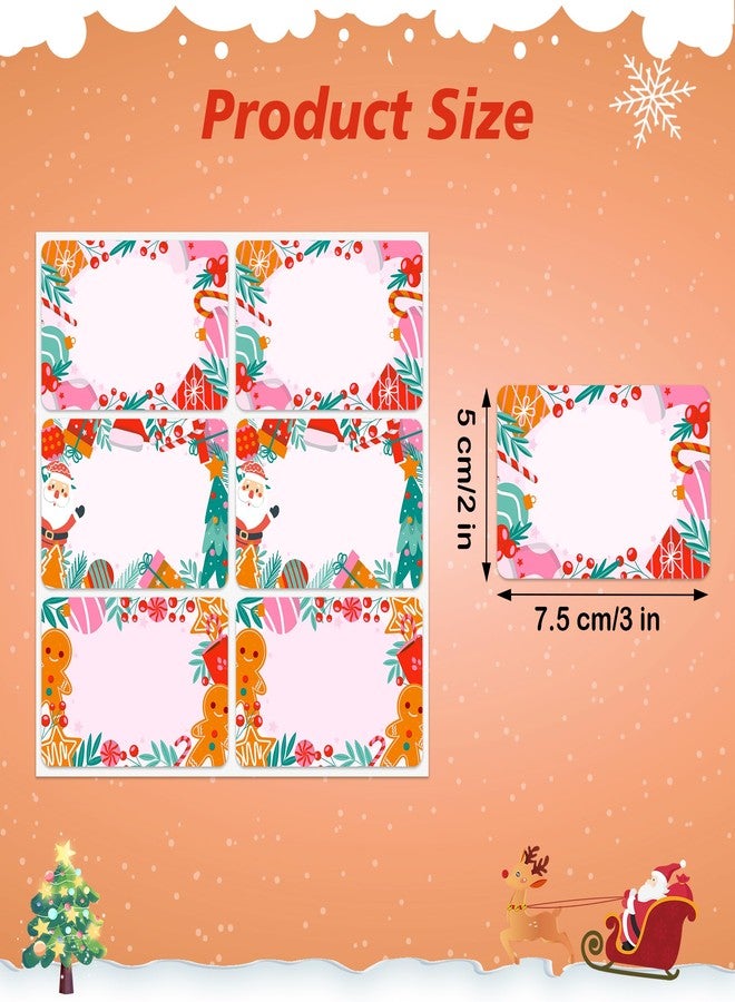 Lucleag 180 PCS Christmas Name Stickers Gift Tags Sticker, Christmas Gifts Tag Labels Name Label Sticker for Gifts Packaging Greeting Card Candy Bags Classroom Holiday Supplies Decoration - Image 2